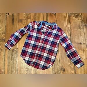 Kids Plaid Button-Down Shirt - Red, Blue, and White Hope & Henry